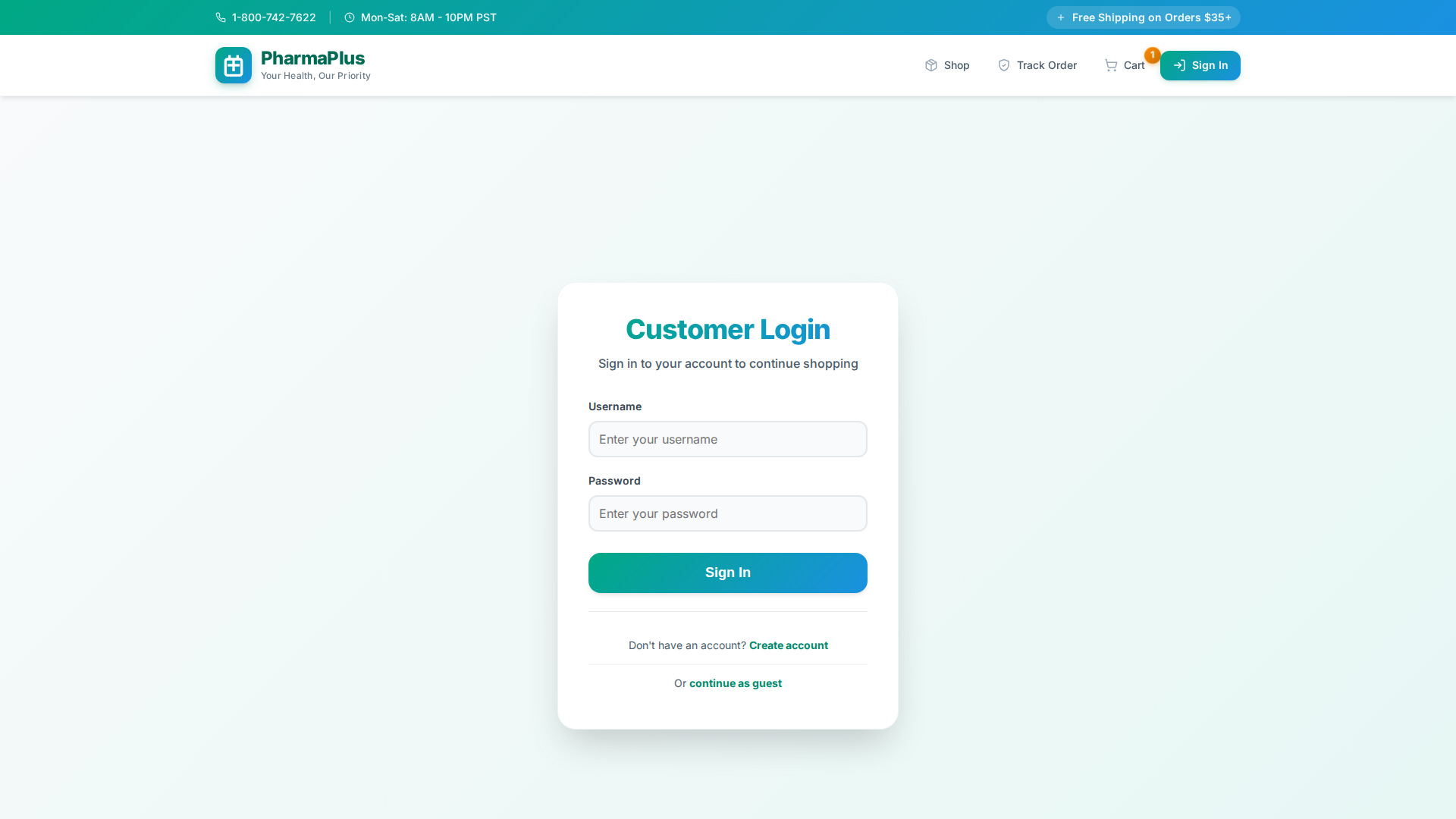 Login Page